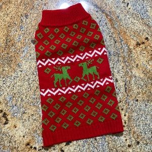 New holiday dog sweater size medium